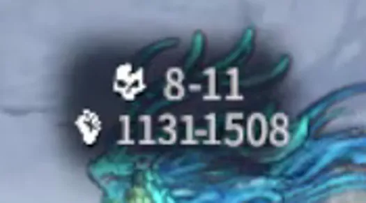 Enlarged attack text